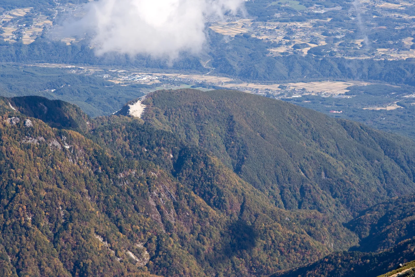 甲斐駒ヶ岳から見た日向山